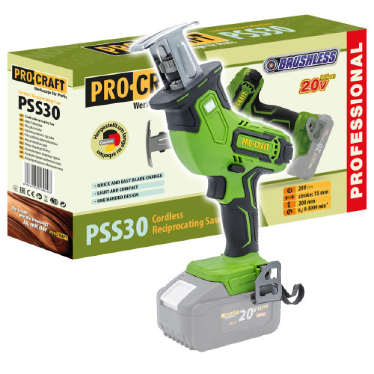 Шабельна пила акумуляторна  PRO-CRAFT PSS30 (без АКБ та зар. прист.)