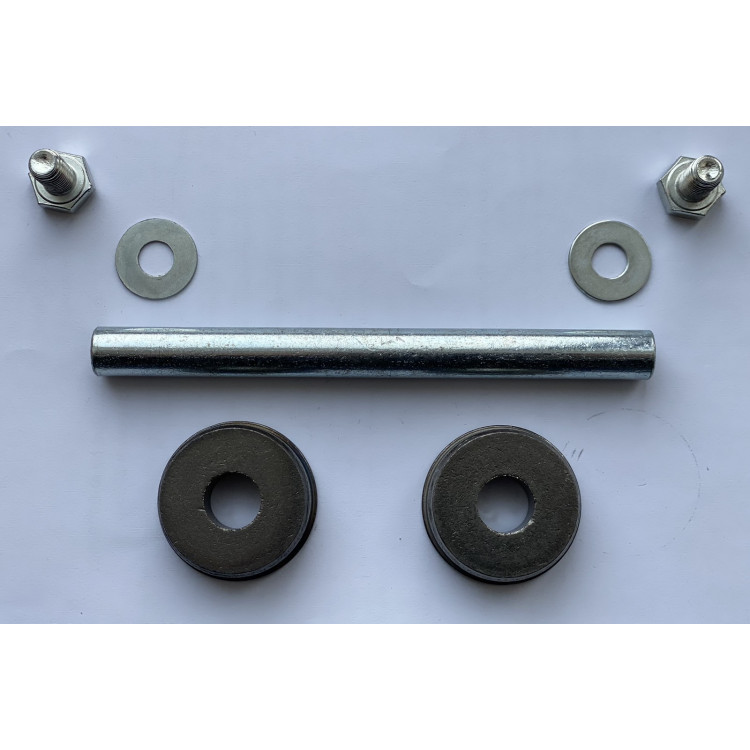 Вісь на колесо для тачки d 12 мм, L 128 мм + металеві втулки