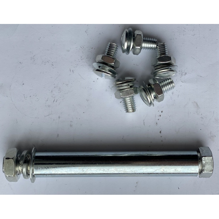 Вісь на колесо для тачки d 16 мм, L 98 мм + кріплення корита