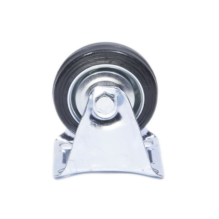 Колесо резинове з кронштейном   75 мм глухе