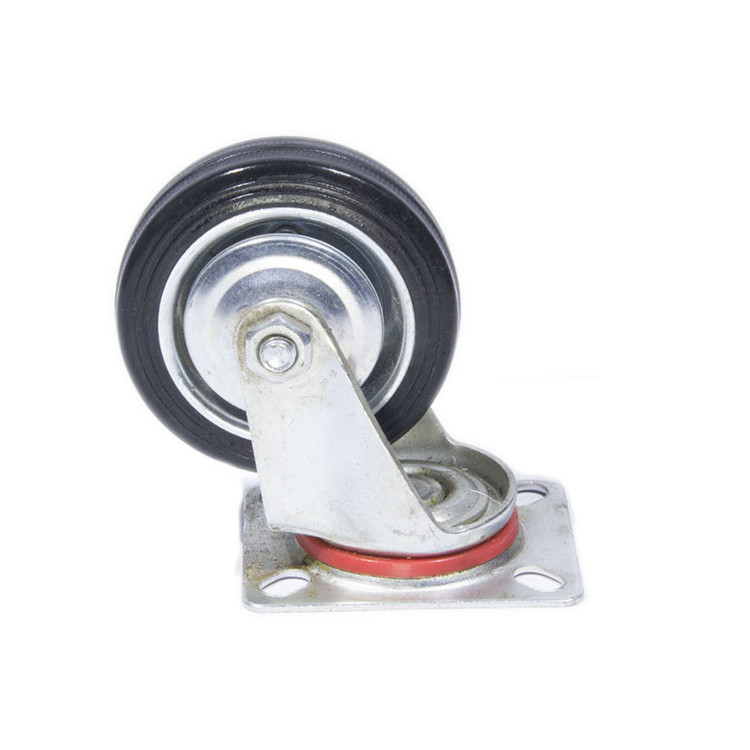 Колесо резинове з кронштейном   75 мм поворотне