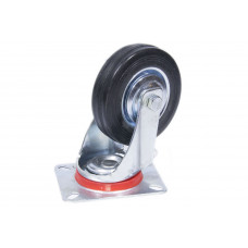 Колесо резинове з кронштейном 100 мм поворотне