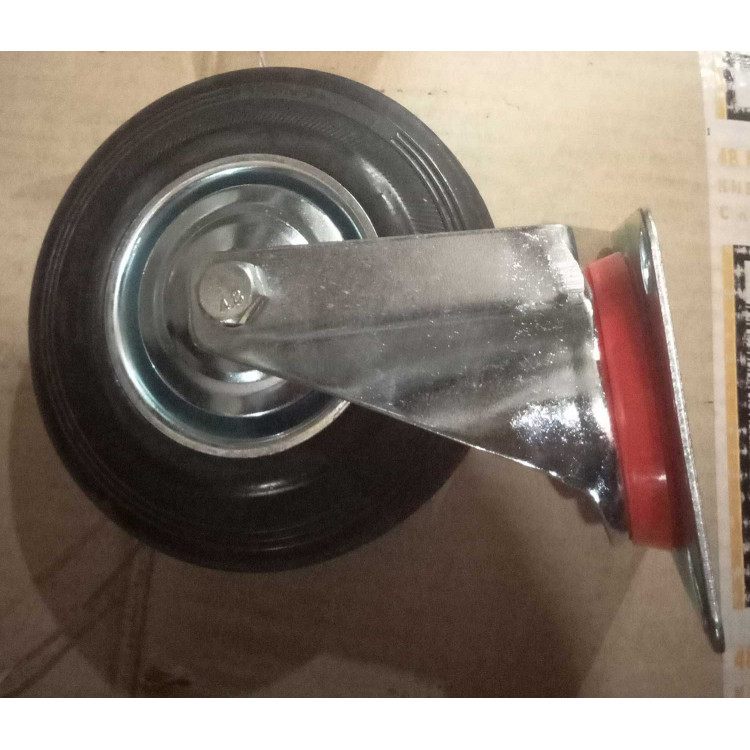 Колесо резинове з кронштейном 125 мм поворотне