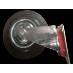 Колесо резинове з кронштейном 125 мм поворотне