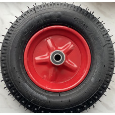 Колесо до тачки PN ТМ VINHOZGROUP 4,00 * 8 12PR шип, підш. d 20 мм, ступиця 125 мм + ось, диск посил