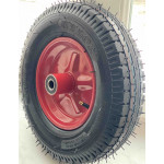 Колесо до тачки PN ТМ VINHOZGROUP 4,00 * 8 12PR шип, підш. d 20 мм, ступиця 125 мм + ось, диск посил