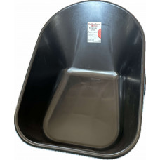 Корито до тачки універсальне ТМ VINHOZGROUP 120 л 180 кг без отворів (ПЛАСТИК) ЧОРНЕ