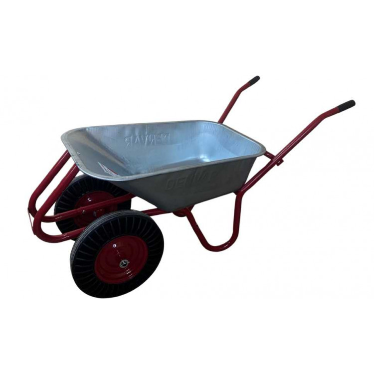 Тачка будівельна ТМ VINHOZGROUP двух колісна, 90 л 230 кг, колесо 4,00 - 8 гусматик, підшипник d20