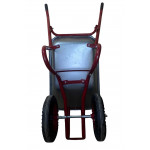 Тачка будівельна ТМ VINHOZGROUP двух колісна, 90 л 230 кг, колесо 4,00 - 8 гусматик, підшипник d20