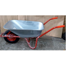 Тачка будівельна ТМ VINHOZGROUP одно колісна, 85 л 120 кг, колесо 4,00 - 8 пневматичне, підшип d20