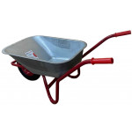 Тачка будівельна ТМ VINHOZGROUP одно колісна, 90 л 160 кг, колесо 4,00 - 8 PN, підшип d20 (рожева)