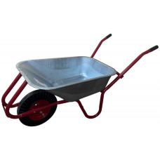 Тачка будівельна ТМ VINHOZGROUP одно колісна, 90 л 180 кг, колесо 4,00 - 8 гусматик, підшипник d20