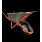 Тачка будівельна ТМ VINHOZGROUP одно колісна, 90 л 180 кг, колесо 4,00 - 8 пневматичне, підшип d20