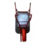 Тачка будівельна ТМ VINHOZGROUP одно колісна, 90 л 180 кг, колесо 4,00 - 8 поліуретан, підшипник d20