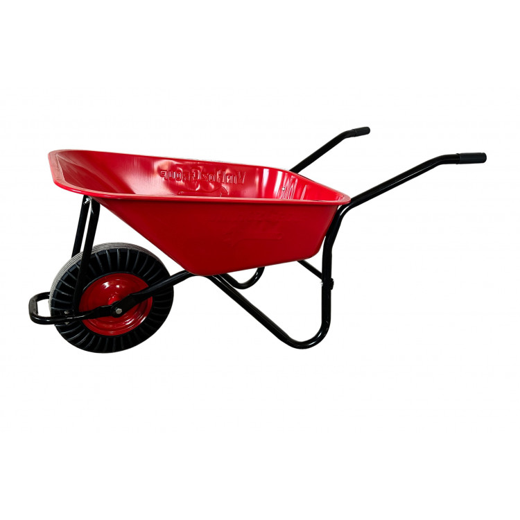 Тачка будівельна ТМ VINHOZGROUP одно колісна, 90 л 200 кг, колесо 4,00 - 8 гусматик, підшип d20