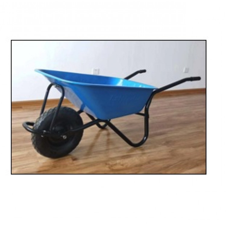 Тачка будівельна ТМ VINHOZGROUP одно колісна, 90 л 200 кг, колесо 4,00 - 8 поліуретан, підшипник d20