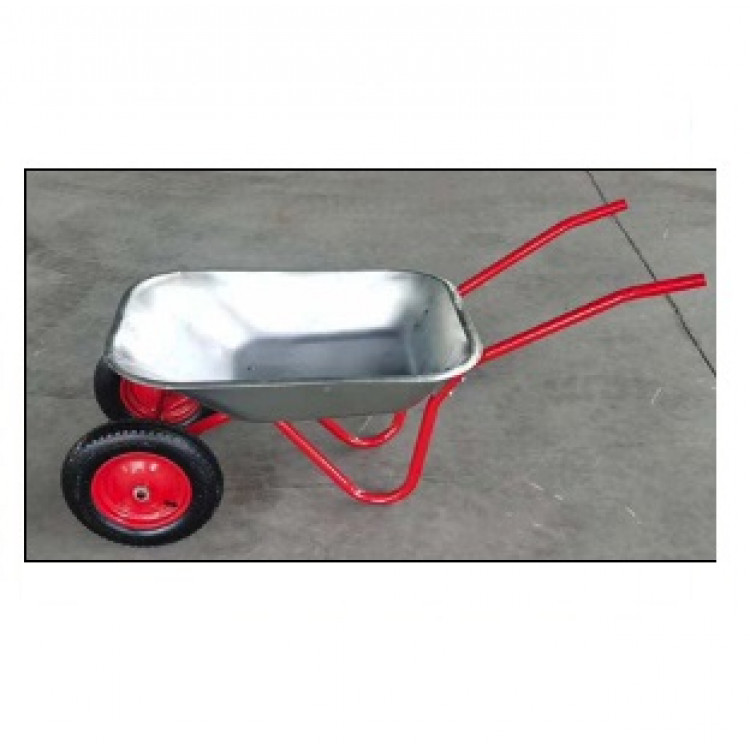 Тачка садова ТМ VINHOZGROUP двух колісна, 70 л 140 кг, колесо 3,00 - 8 пневматичне, підшиник d20