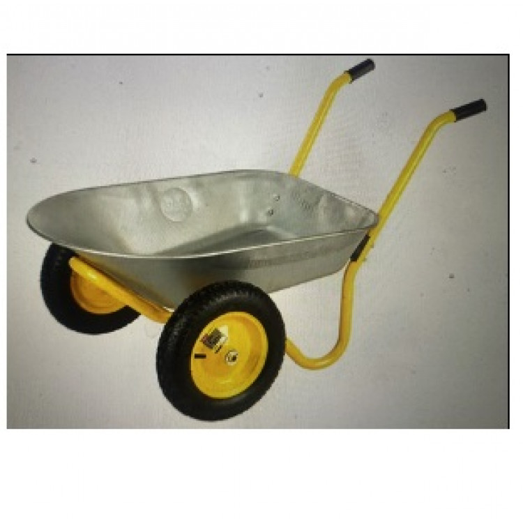 Тачка садова ТМ VINHOZGROUP двух колісна, 78 л 170 кг, колесо 3,50 - 8 пневматичне, підшипник d20