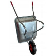 Тачка садова ТМ VINHOZGROUP одно колісна, 70 л 100 кг, колесо 3,50 - 6 пневматичне, втулка