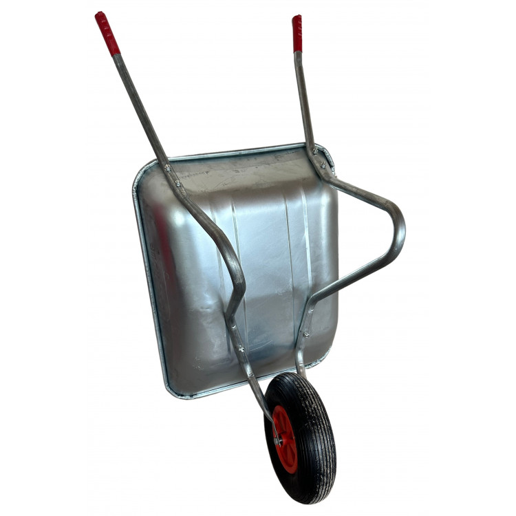 Тачка садова ТМ VINHOZGROUP одно колісна, 70 л 100 кг, колесо 3,50 - 6 пневматичне, втулка