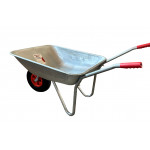 Тачка садова ТМ VINHOZGROUP одно колісна, 70 л 100 кг, колесо 3,50 - 6 пневматичне, втулка