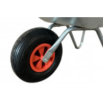 Тачка садова ТМ VINHOZGROUP одно колісна, 70 л 100 кг, колесо 3,50 - 6 пневматичне, втулка