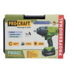 Гайковерт ударний акумуляторний PRO-CRAFT PWA82 (з 1 АКБ та зар. прист.) BMC КЕЙС