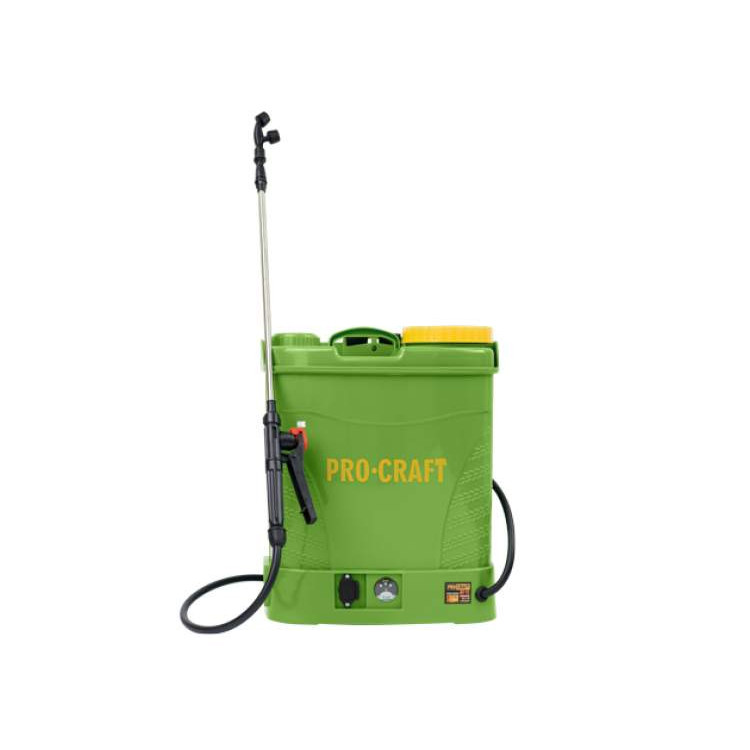 Обприскувач садовий акумуляторний Procraft AS-12 (три насадки, сталевий брандспойт 47-84см)