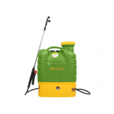 Обприскувач садовий акумуляторний Procraft AS-16 (три насадки, сталевий брандспойт 47-84см)