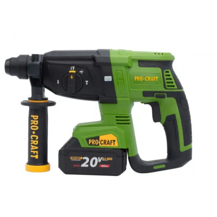 Перфоратор акумуляторний PRO-CRAFT PHA-40 (з 2 АКБ та зар. прист.) BMC КЕЙС