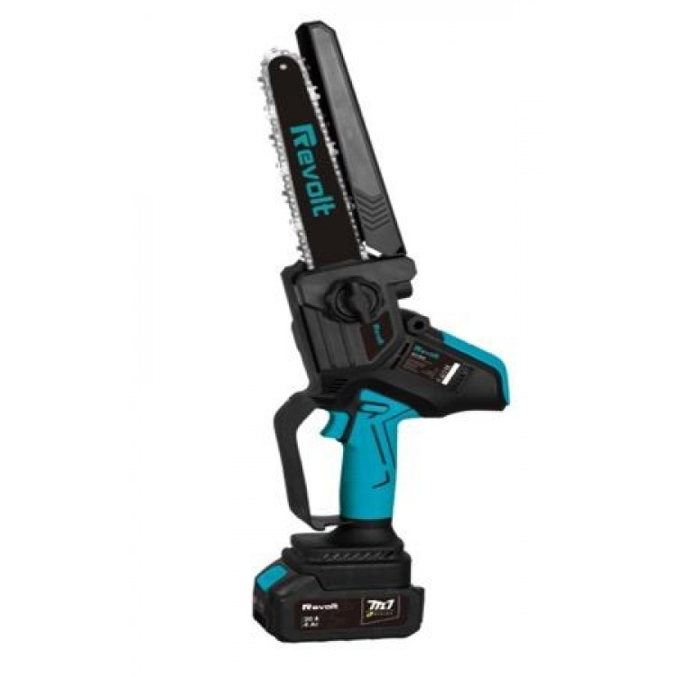 Ланцюгова міні пила акумуляторна Revolt BCS 20/8 (2 ланцюга, 2 акум, зар пристрій, кейс)