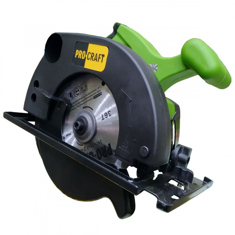 Пила циркулярна 140 мм PRO-CRAFT KR-1850 (у компл.диск, ключ, кріплення, спрямовуюча)