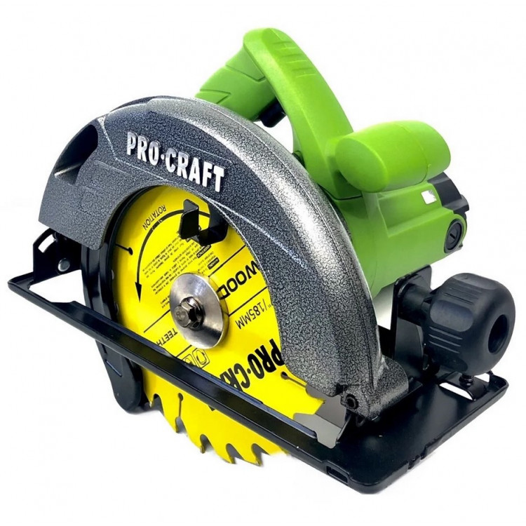 Пила циркулярна 185 мм PROCRAFT KR-2300 (у комплекті 2 диски, блокування редуктора)
