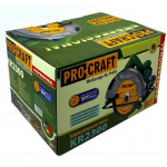 Пила циркулярна 185 мм PROCRAFT KR-2300 (у комплекті 2 диски, блокування редуктора)