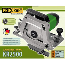 Пила циркулярна 200 мм PRO-CRAFT KR-2500 (у компл.диск,ключ,пластина,кріпл,направляюча)
