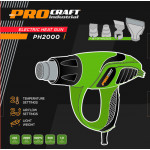 Фен промисловий PRO-CRAFT Industrial PH2000 (у комплекті 4 насадки)