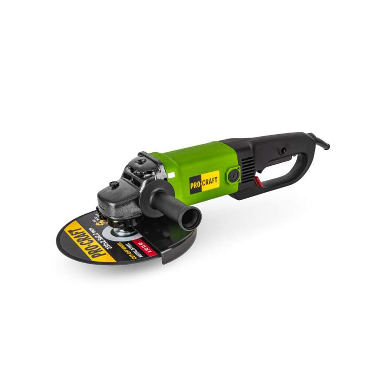 Шліфмашина кутова (болгарка) 230 мм PRO-CRAFT PW-2300 (плавний пуск, поворотна ручка)