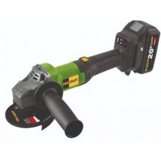 Шліфмашина кутова (болгарка) акумуляторна 125 мм PRO-CRAFT PGA-20 Universal (з 2 АКБ та зар. прист.)