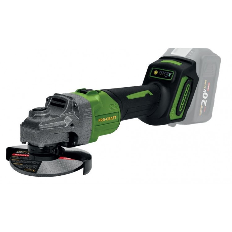 Шліфмашина кутова (болгарка) акумуляторна 125 мм PRO-CRAFT PGA-30 Universal (без АКБ та зар. прист.)