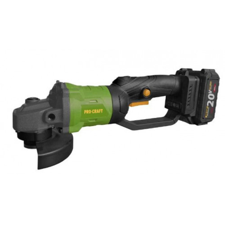 Шліфмашина кутова (болгарка) акумуляторна 125 мм Procraft PWA-125 (з 1 АКБ 20/4 та зар. прист.)