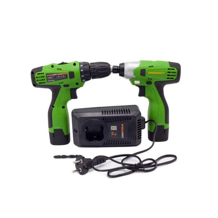 Набір акумуляторний шуруповерт + гайковерт акумуляторний Procraft Industrial РА168SET