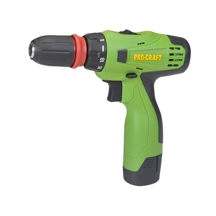 Шуруповерт акумуляторний PRO-CRAFT PA-12 PRO з картриджем DFR (дві батареї, в кейсі)