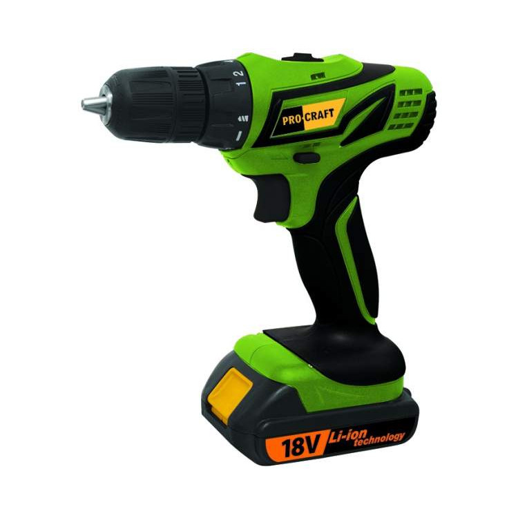Шуруповерт акумуляторний PRO-CRAFT PA-18 PRO (дві батареї)