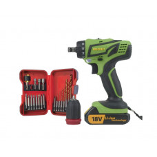 Шуруповерт акумуляторний PRO-CRAFT PA-18 PRO з DFR патроном (дві батареї) та набір інструменту