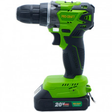 Шуруповерт акумуляторний PRO-CRAFT PA-20 BL EXTRA (два акумулятора)