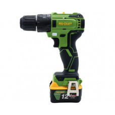 Шуруповерт акумуляторний PRO-CRAFT РA18 BL (4 А/год) BRUSHLESS (без щітковий) дві батареї 12В