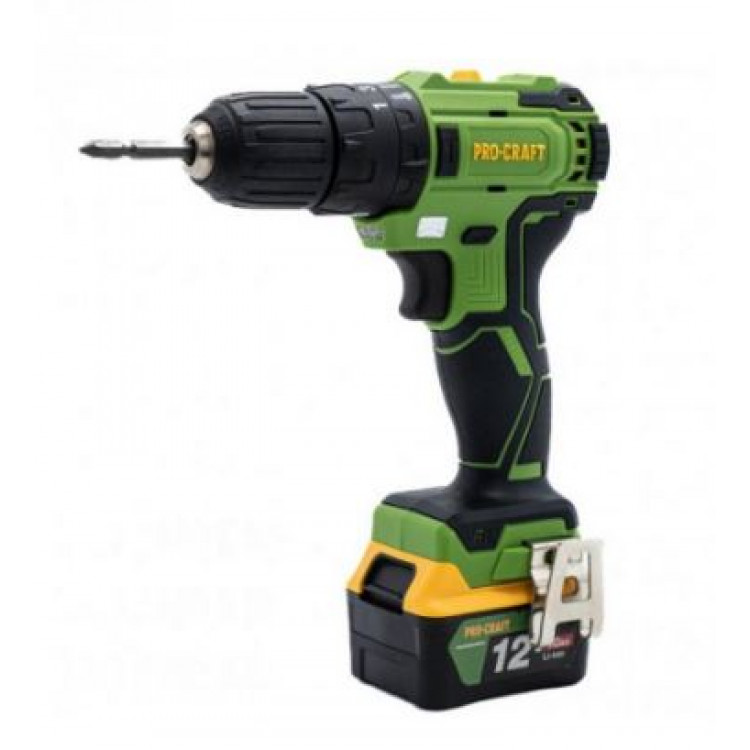 Шуруповерт акумуляторний PRO-CRAFT Рi 18 BL (4 А/год) BRUSHLESS (без щітковий) дві батареї 12В