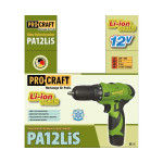 Шуруповерт акумуляторний Procraft РА-12 LiS (дві батареї)
