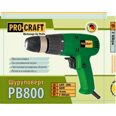 Шуруповерт мережевий PRO-CRAFT PB-800