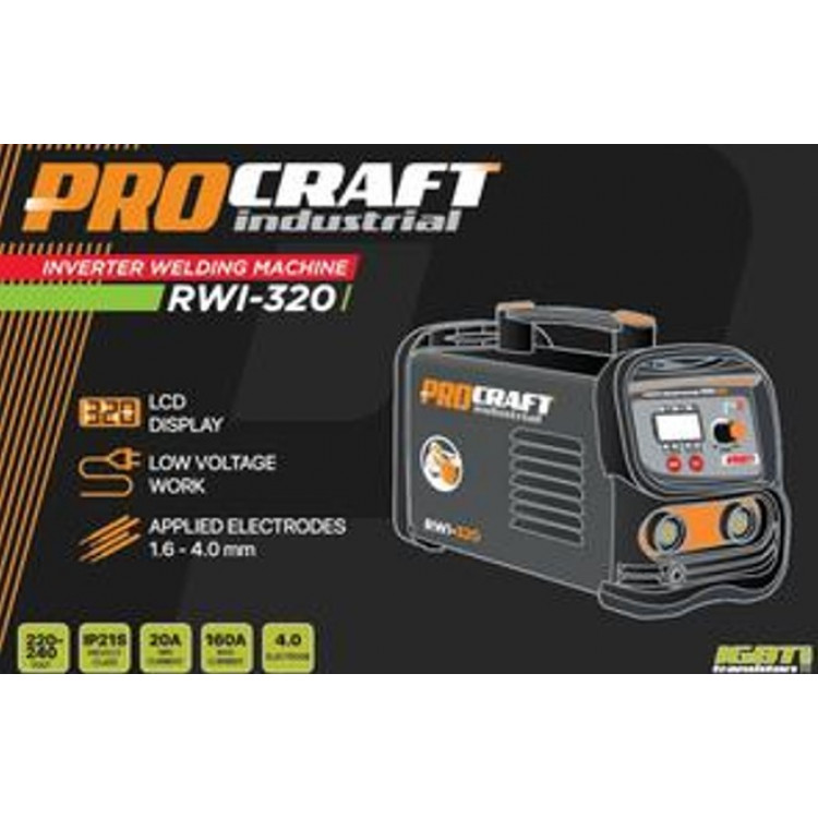 Зварювальний апарат інверторний Procraft Industrial RWI-320 NEW (2024)